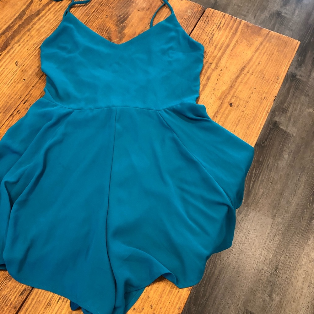 Express turquoise romper